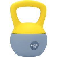 SPORTNOW Soft Kettlebell, 8kg Kettle Bell with Non-Slip Handle for Home Gym Weight Lifting and Strength Training, Yellow and Grey
