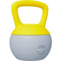 SPORTNOW Soft Kettlebell, 10kg Kettle Bell with Non-Slip Handle for Home Gym Weight Lifting and Strength Training, Yellow and Grey