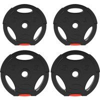SPORTNOW Olympic Weight Plates Set, with Two 7.5kg and Two 5kg weights, Black