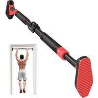 SPORTNOW Pull Up Bar Doorway No Screws, Door Frame Chin Up Bar with Level Metre, 96-130 cm (37.8"-51.2") Width Adjustable for Home Gym, Max Load 200kg