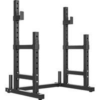 SPORTNOW Adjustable Squat Rack with Plate Holders, 300 kg Load