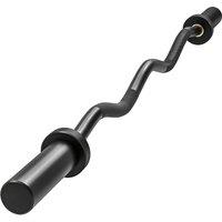 SPORTNOW 4ft Olympic EZ Curl Bar, Barbell Bar for 2" Weight Plates with Non-Slip Hand Grip 120cm