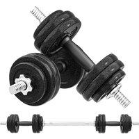 SPORTNOW 2-in-1 Adjustable Dumbbells Set, 30kg Weights Dumbbells Set with Non-Slip Grip for Strength Training, Weight Lifting, Bodybuilding, Home Gym Workout Equipment for Men & Women
