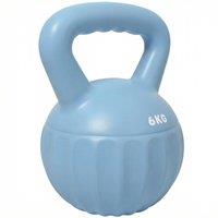 SPORTNOW Kettlebell for Strength Training Kettle Bell with Non-Slip Handle 6 kg Blue