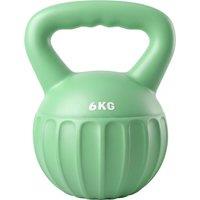 SPORTNOW Kettlebell for Strength Training Kettle Bell with Non-Slip Handle 6 kg Green