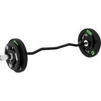 SPORTNOW Olympic EZ Curl Bar with 30kg Weight Plates, Barbell Bar for 5cm Weight Plates, Home Gym Weight Lifting Bar, 120cm, 38kg Aosom UK