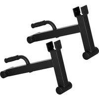 SPORTNOW 2Pcs Barbell Jack, Deadlift Jack with Non-Slip Handle and Plastic Padding, Easy Loading and Unloading 400kg Barbell Plates, for Home Gym, Deadlifting Weight Training