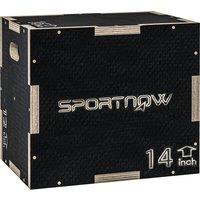 SPORTNOW Multi-Faceted Jump Box, Wooden Step Up Box, for Home, Gym, Exercise, Black