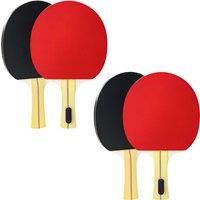 SPORTNOW Portable Table Tennis Set with Four Rackets, Eight Balls, Storage Case