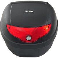 HOMCOM Motorcycle Top Box with Reflectors, 24L Luggage Case, Secure & Waterproof, Black/Red Aosom UK