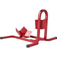 HOMCOM Metal Motorcycle Motorbike Wheel Chock Locking Stand System 17", 19", 21"/43, 48, 51 cm Front Wheels Steel Adjustable Fixing Tyre Holder Support