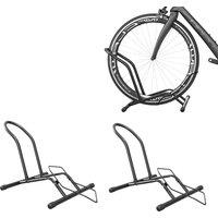 SPORTNOW Bike Floor Stand Set of 2, Portable Bike Rack for 16"-29" Kid's/Mountain/Road Bikes Garage Indoor Outdoor Use