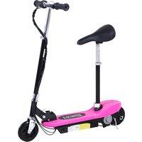 HOMCOM Outdoor Ride On Powered Scooter for kids Sporting Toy 120W Motor Bike 2 x 12V Battery - Pink