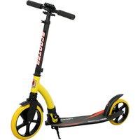 HOMCOM Foldable Kick Scooter with Double Shock Absorption and Big Wheels, Height Adjustable Aluminium Frame Big Wheel Scooter for 14+ Teens Adult - Yellow