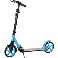 HOMCOM One-click Folding Kick Scooter for 14+ w/ Adjustable Handlebar, Push Scooter with Kickstand, Dual Brake System, Blue