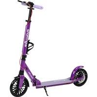SPORTNOW Foldable Kick Scooter with Height Adjustable Handlebar, One-click Folding Adult Scooters with 200 mm Big Wheels, Purple