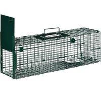 Outsunny Metal Rat Trap with Single Door, for Small Animals, Dark Green