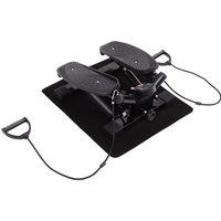 HOMCOM Mini Stepper Exercise Stepper Machine Legs Arms Thigh Toner Toning Machine Workout Training Fitness Stair Steps New Black