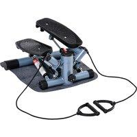 HOMCOM Mini Stepper W/Arm Cord-Black/Silver Grey