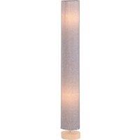 HOMCOM 120H cm Wooden Base Fabric Floor Lamp with Linen Fabric, Grey Aosom UK