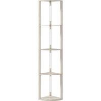 HOMCOM Corner Floor Lamp for Living Room Bedroom with Dimmable Warm White LED Light, Modern Tall Standing Lamp, Oak