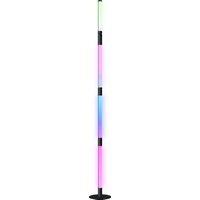 HOMCOM LED Floor Lamp, 360 RGB Detachable Corner Floor Lamp with App & Remote Control, Music Sync & Timing, for Living Room Game Room, Dark Grey