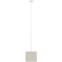 HOMCOM Linen Pendant Light, Modern Wave Ceiling Light Shade, E27 Lampshade for Living Room, Bedroom, Kitchen, Hallway, White
