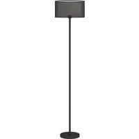 HOMCOM Floor Lamp for Living Room, Modern Standing Lamp with Double Layer Shade & Foot Switch, Minimalist Tall Pole Lampshade for Bedroom, Office, Black