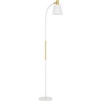 HOMCOM Floor Lamp for Living Room, Spotlight Reading Standing Lamp with Adjustable Height, Rocker on/off Switch, Indoor Task Lighting for Bedroom, Office, White (Bulb not Included)