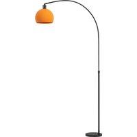 HOMCOM Floor Lamp for Living Room, Modern Standing Lamp with Shade & Foot Switch for Bedroom, Office, Black