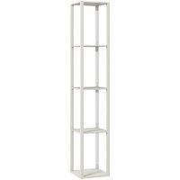 HOMCOM Floor Lamp with Shelves and 3 Brightness Levels - Oak