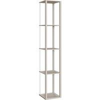 HOMCOM RGB LED Floor Lamp with Shelves, Modern Dimmable Standing Lamp with Remote Control, Adjustable Brightness & Speed for Living Room, Bedroom, Office, Oak