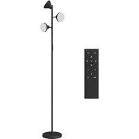 HOMCOM Three-Lamp Multi-Adjustable Floor Light - Black