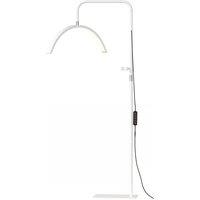 HOMCOM Half Moon Lash Light, 350 Rotatable Head, 7 Colours, Dimmable Beauty Floor Lamp, White