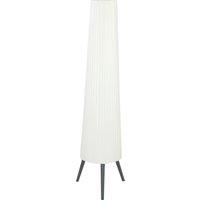 HOMCOM Dimmable Tripod Floor Lamp with Foot Switch, Nordic Standing Lamp with Fabric Shade, 153cm, White