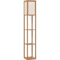 HOMCOM Three-Shelf Standing Lamp - Natural