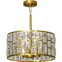 HOMCOM 72 Glass Crystallite Chandelier - Gold-Tone
