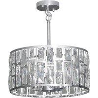 HOMCOM 72 Glass Crystallite Chandelier - Silver-Tone