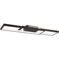 HOMCOM LED Ceiling Light, Modern Dimmable Ceiling Light with Wall Switch & Remote Control, Flush Mount Ceiling Lamp with 3000-6000K Colour Temperatures for Living Room, Bedroom, Black