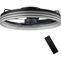 HOMCOM Ceiling Fans with Lights and Remote & App Control, 50cm LED Ceiling Fan Light with 3 Colour Temperatures, 6 Speed, Black