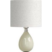 HOMCOM Table Lamp, Vintage Eastern Bedside Desk Lamp with Fabric Lampshade for Study, Bedroom, Living Room, Cream White