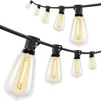 HOMCOM Curtain Lights Connectable Fairy Curtain Lights Plug-in IP44 Waterproof/18 m/Warm White
