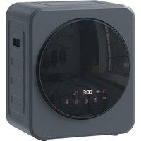 HOMCOM Vented Tumble Dryer, 4kg Front Tumble Dryer with Stainless Steel Tub, 800W Compact Freestanding Grey