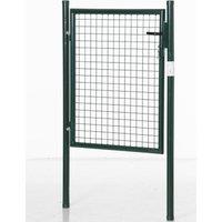 HOMCOM Green Steel Garden Gate with Lock and 3 Keys 97 x 150cm, Green