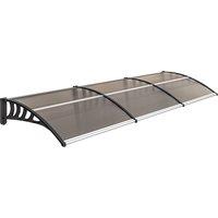 Outsunny Front Door Canopy, Outdoor Awning, Rain Shelter, 303 x 96cm , Brown
