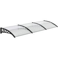 Outsunny Front Door Canopy, Outdoor Awning, 300 x 96cm Rain Shelter for Window, Porch and Front/Back Door, Clear