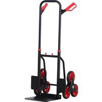 DURHAND Steel Climbing Handling Trolley w/Hand Trucks 6-Wheels Load Cart 150kg Aosom UK