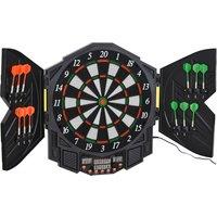 HOMCOM Electronic Dart Board Set Led Digital Score Display Soft Tip Speaker Sound With Darts 27 Games
