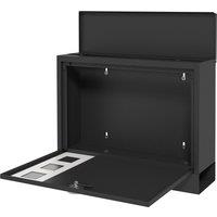 HOMCOM Wall Mounted Letterbox, Weatherproof Post Box, Modern Mailbox with 2 Keys and Viewing Windows