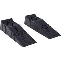 DURHAND 1 Pair Heavy Duty 5 Ton Plastic Garage Workshop Car Service Ramps Lifting Automotive Vehicle Portable Low Clearance Aosom UK
